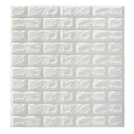 3D Tile Brick Wall Stickers Self-adhesive Foam Panel Wall Cover Decal Home Decor 